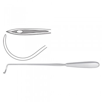 Deschamps Ligature Needle Sharp for Left Hand Stainless Steel, 27 cm - 10 3/4"